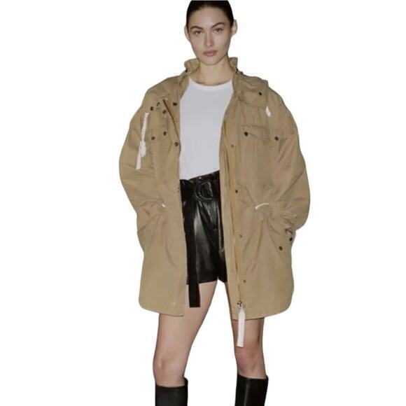 NWT FRAME Cotton-Blend Hooded‎ Parka Jacket Size M - Picture 14 of 14